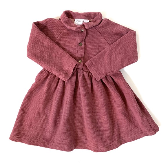 Zara Other - ZARA BABY Pink Long Sleeve Dress, Size 6-9M (NWOT)